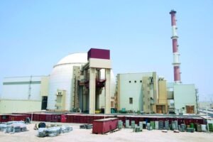 A general view of the Bushehr main nuclear reactor