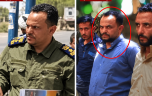 محمد سعيد مهيوب الجنيد في صورتين قبل وبعد أسره في جبهات الريف الغربي لمدينة تعز
